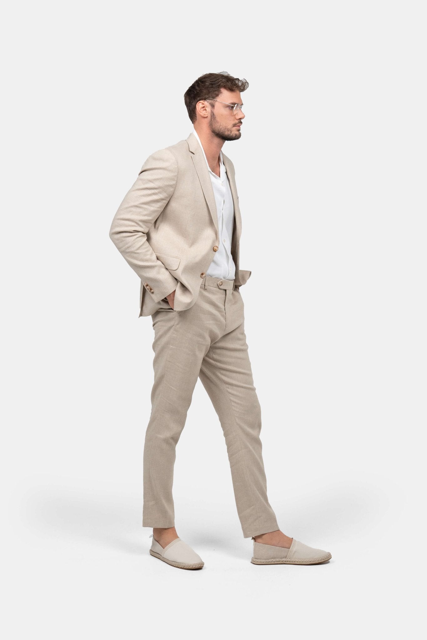 Hør Jakkesæt Beige | Skagen-clothing.dk